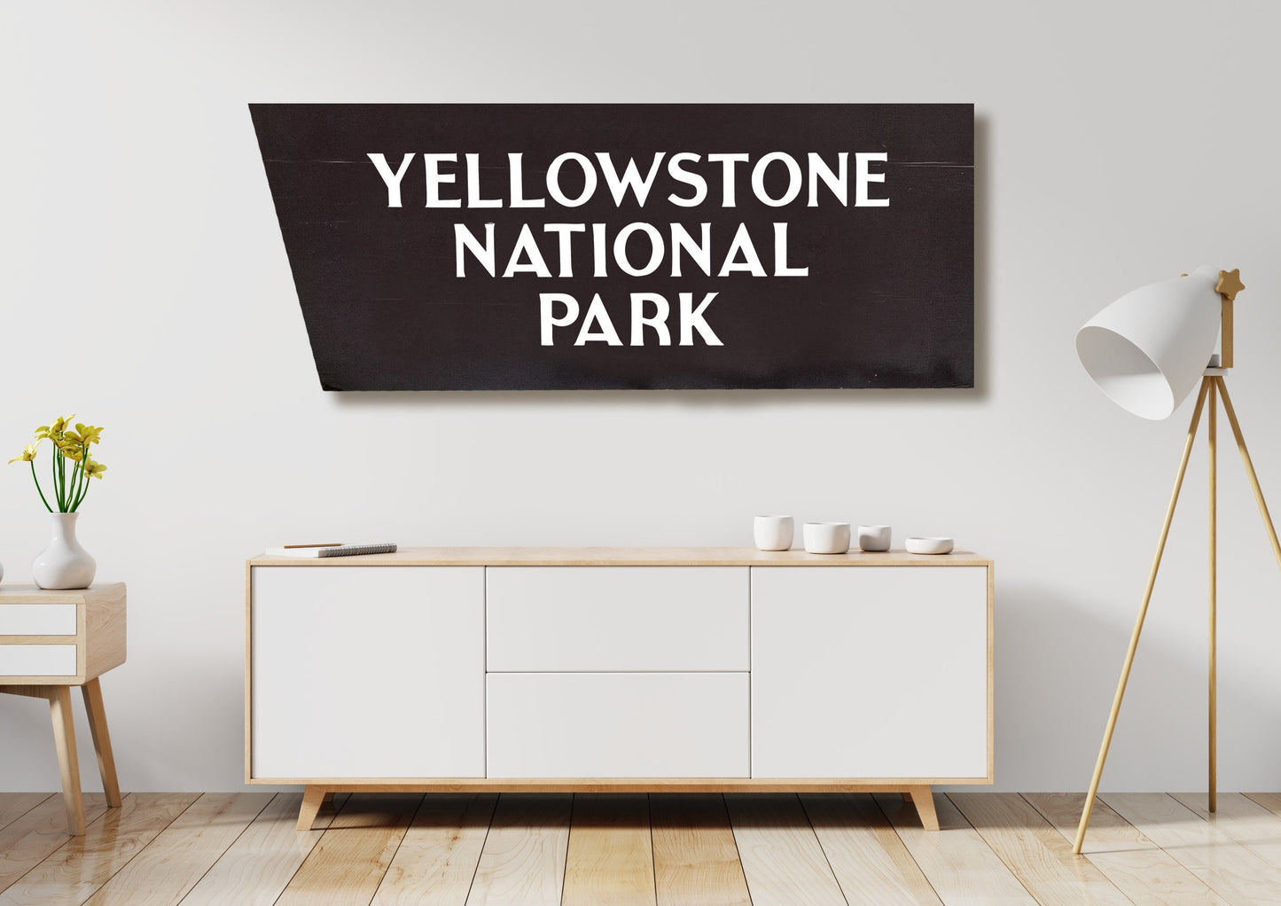36" Wide Yellowstone National Park Sign, Wyoming, Idaho, Montana Art, Wooden Sign, Nature Decor, Gift for Hiker