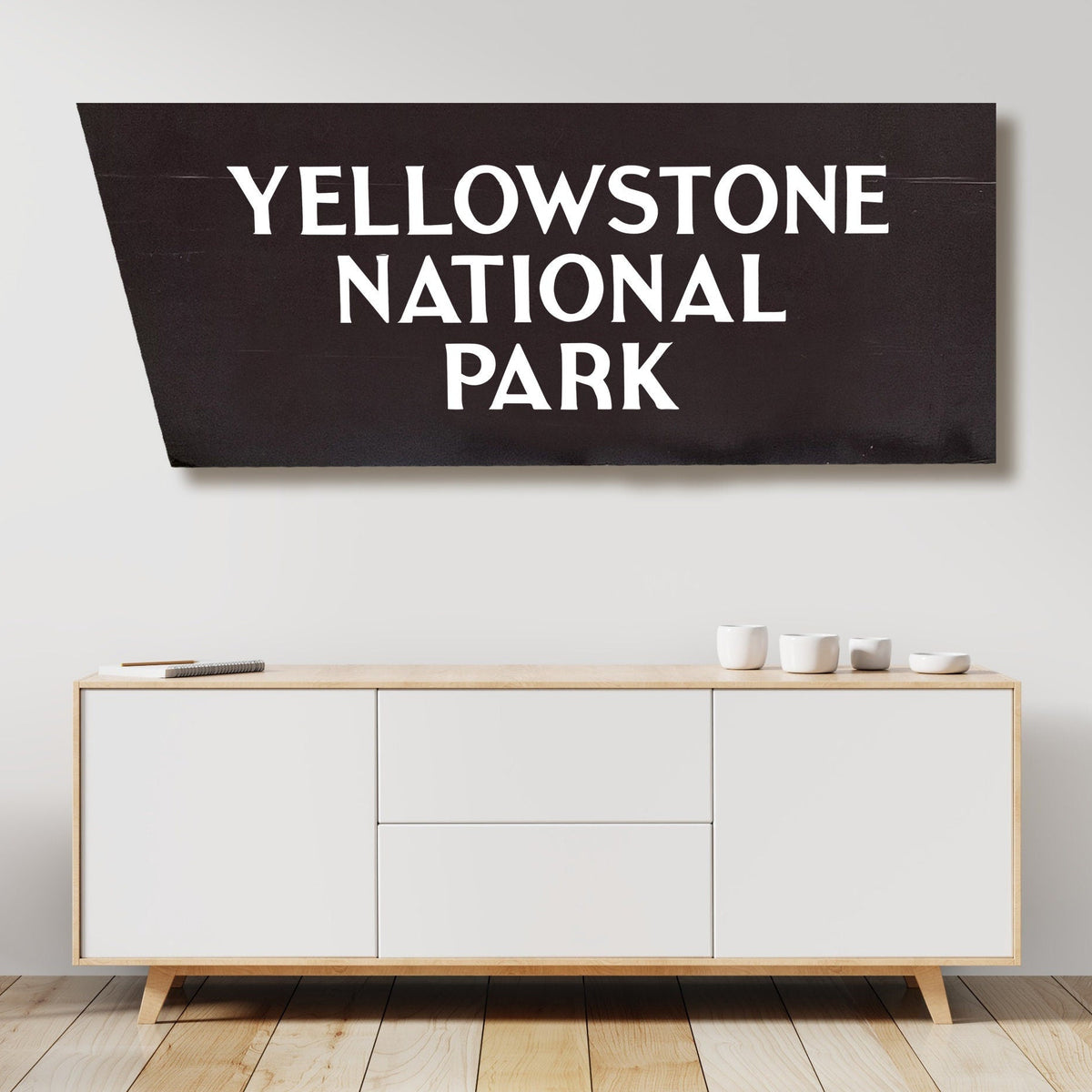 Yellowstone National Park Painted Sign