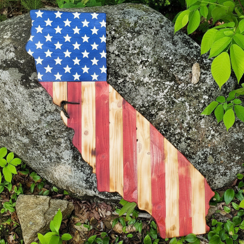 California State Flag Wooden Wall Art
