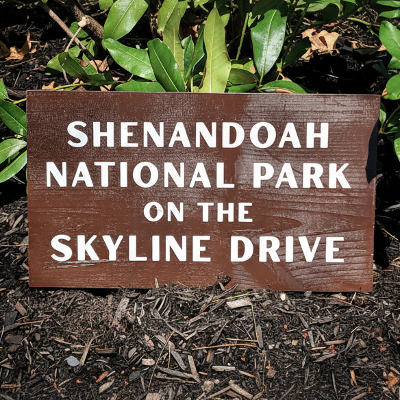 Shenandoah National Park Painted Sign