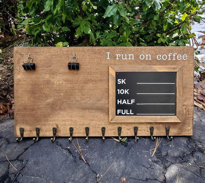 I Run on Coffee Medal Display