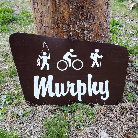 CUSTOM Family Sign, New Hampshire Art, Wooden Sign, Nature Decor, Painted Sign, Gift for Hikers, Bikers, Skiers, Runner, Fisherman, Snowboad