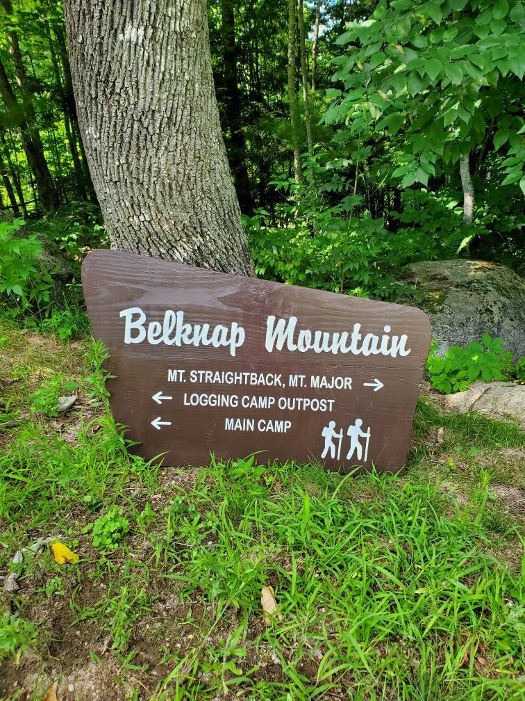 Replica Belknap Mountain White Mountain National Forest Sign, New Hampshire Art, Large Wooden Sign, Nature Decor, Gift for Hikers