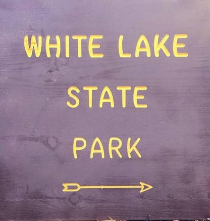 White Lake State Park Carved and Painted Sign, Wooden Sign, Nature Decor, Gift for Hikers, State Artwork, New Hampshire, Natural Home Decor