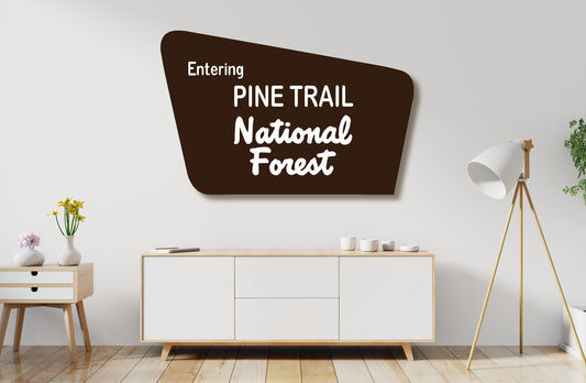 36" PAINTED CUSTOM TEXT Replica White Mountain National Forest Sign | New Hampshire Art | Wooden Sign | Nature Decor | Gift for Hiker