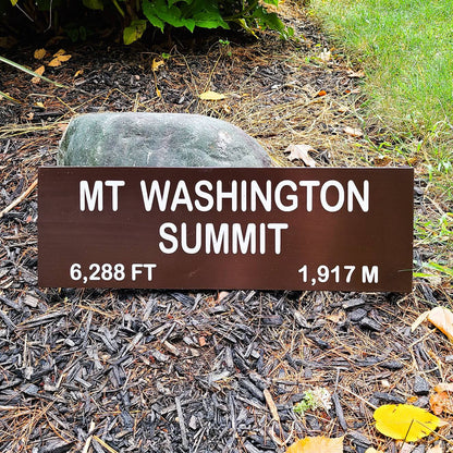 Mount Washington Summit Painted Sign | Wooden Sign | Nature Decor | Gift for Hikers |  State Artwork | New Hampshire | Mountain