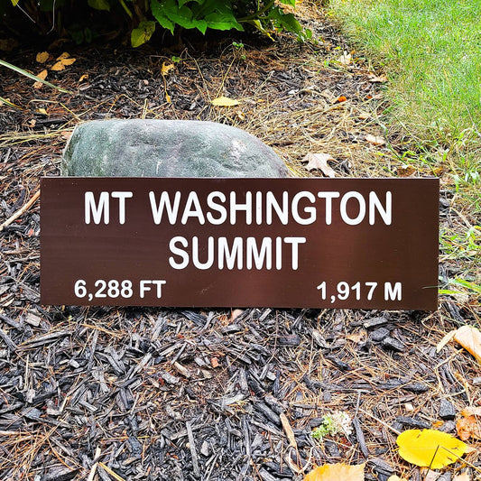 Mount Washington Summit Painted Sign | Wooden Sign | Nature Decor | Gift for Hikers |  State Artwork | New Hampshire | Mountain