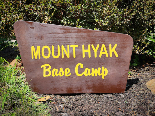 18" Custom Text White Mountain National Forest Inspired Sign | Rustic Wooden Sign | Cabin or Cottage Decor | Hand Painted | Base Camp