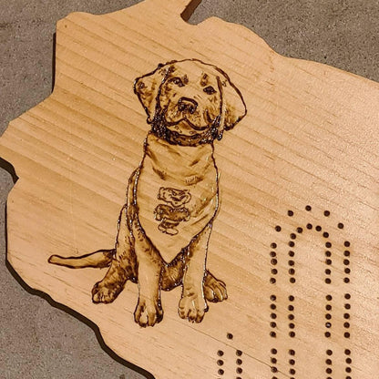 Any State Two Track Personalized Cribbage Board | Continuous Track with Pegs | State Gift | Wooden Cribbage Board | Gift for Gamer