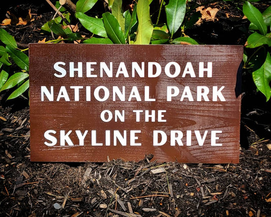 Replica Shenandoah National Park on the Skyline Drive, Sign, Virginia Art, Painted Wooden, Nature Decor, Gift for Hikers, Parks