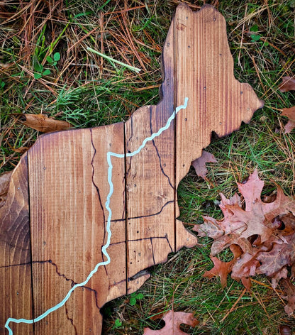 Appalachian Trail Wooden Wall Art | Engraved | Nature Decor | Personalization Available | Rustic Art | Hiker Gift