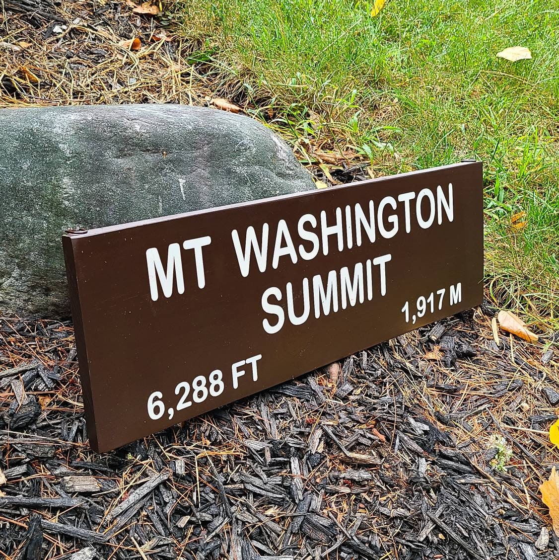 Mount Washington Summit Painted Sign | Wooden Sign | Nature Decor | Gift for Hikers |  State Artwork | New Hampshire | Mountain