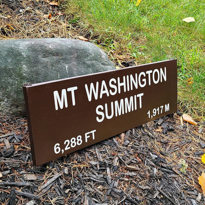 Mount Washington Summit Painted Sign | Wooden Sign | Nature Decor | Gift for Hikers |  State Artwork | New Hampshire | Mountain