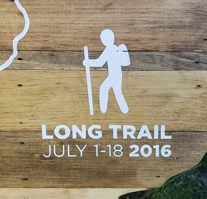 Long Trail Hike Vermont Wall Art, Gift for Hikers, New England Hike, Rustic Wooden Art, New England Natural Art, Hand Painted