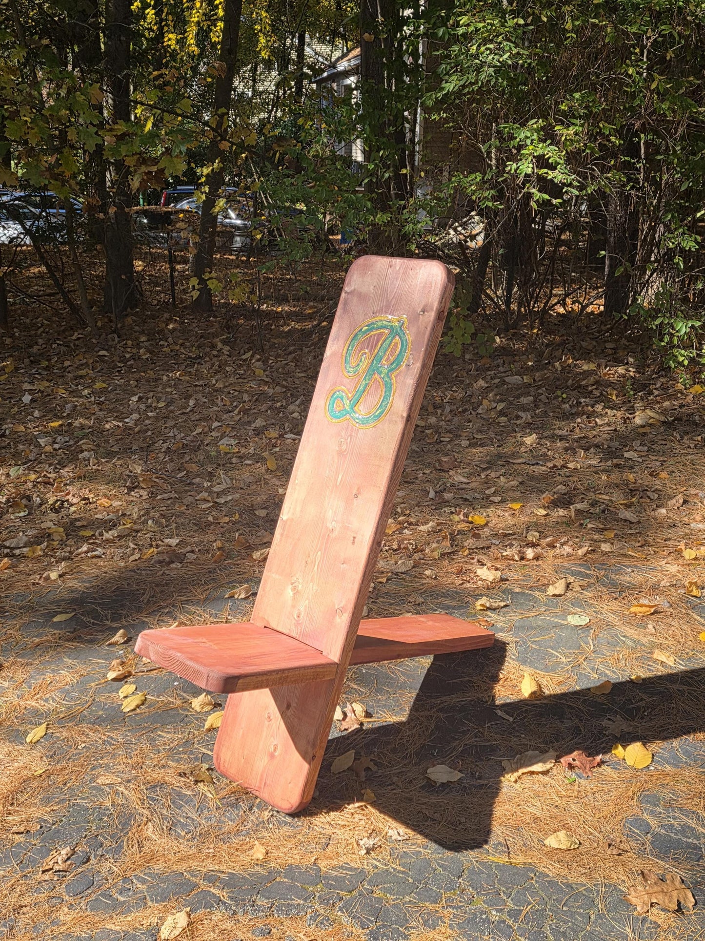 Viking Style Chair with Initial | Rustic Camp Chair | Personalized | Engraved Wooden Chair | Handmade