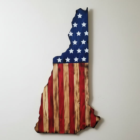 New Hampshire Wooden Flag Wall Art