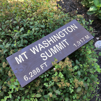 Carved Mount Washington Summit Sign | Wooden Sign | Nature Decor | Gift for Hikers |  State Artwork | New Hampshire | Mountain