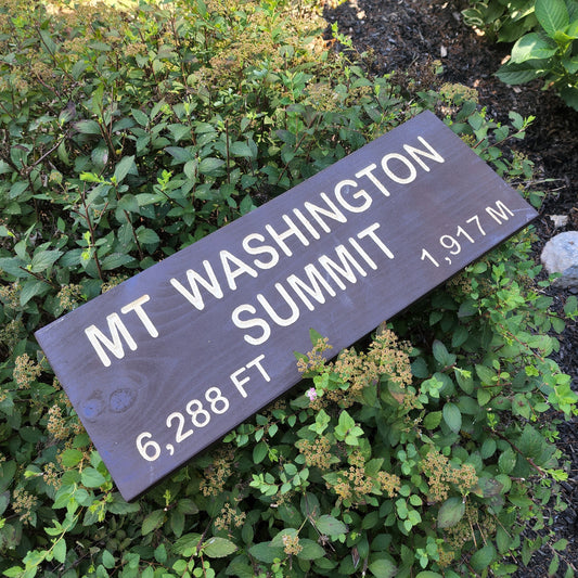 Carved Mount Washington Summit Sign | Wooden Sign | Nature Decor | Gift for Hikers |  State Artwork | New Hampshire | Mountain