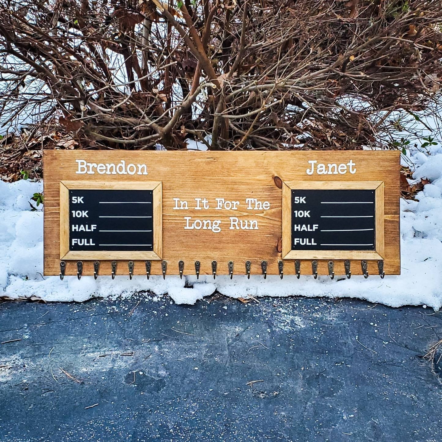 Two Person Medal Display with Chalkboard