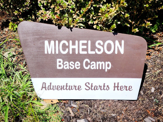 Personalized Hand Painted White Mountain National Forest Inspired Sign | Rustic Wooden Sign | Cabin or Cottage Decor | Base Camp