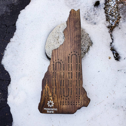 Wisconsin Two Track Personalized Cribbage Board, Continuous Track with Pegs, Wooden Game, State Gift, Wooden Cribbage Board, Gift for Gamer