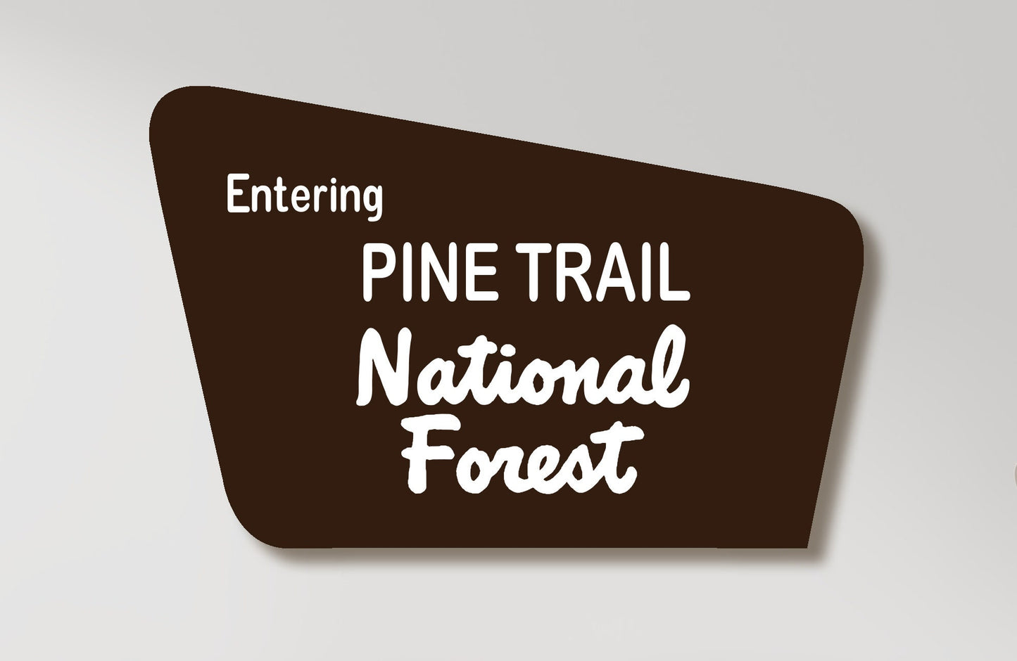 18" PAINTED CUSTOM TEXT, Replica White Mountain National Forest Sign, New Hampshire Art, Wooden, Nature Decor, Gift for Hikers, Parks