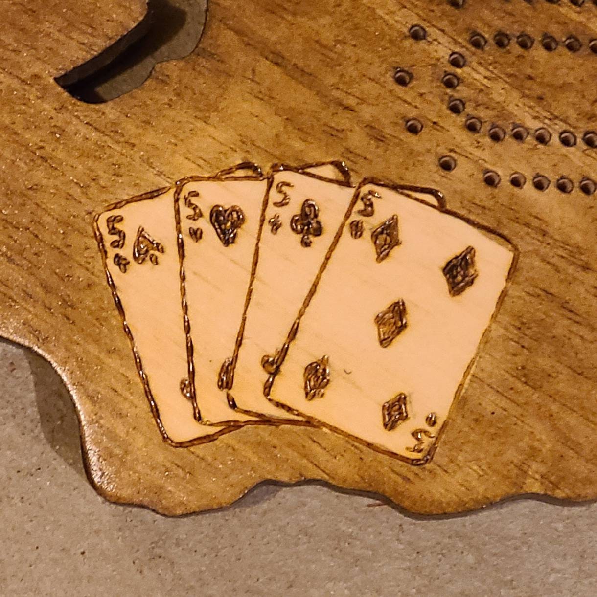 Any State Two Track Personalized Cribbage Board | Continuous Track with Pegs | State Gift | Wooden Cribbage Board | Gift for Gamer