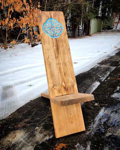 Viking Style Chair | Rustic Camp Chair | Personalized | Engraved Wooden Chair | Handmade