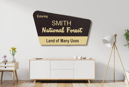 36" CARVED CUSTOM TEXT White Mountain National Forest Sign | New Hampshire Art | Wooden Sign | Nature Decor | Gift for Hiker