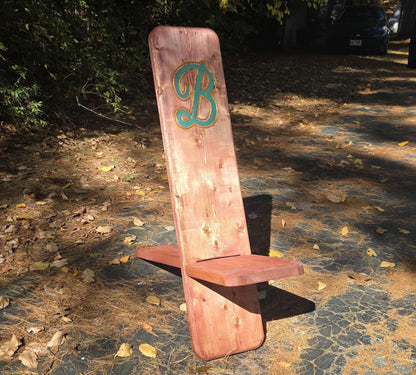 Viking Style Chair with Initial | Rustic Camp Chair | Personalized | Engraved Wooden Chair | Handmade
