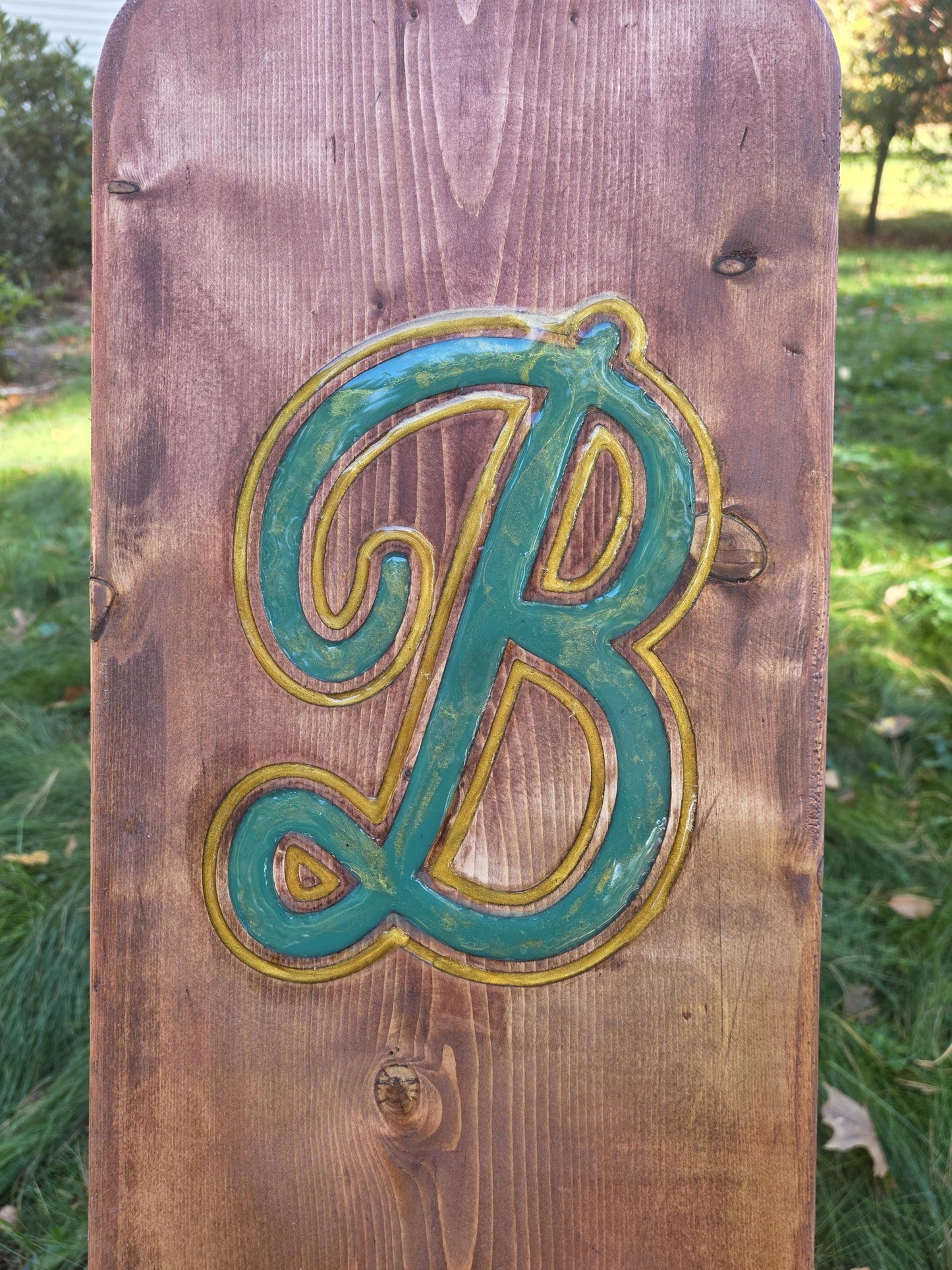 Viking Style Chair with Initial | Rustic Camp Chair | Personalized | Engraved Wooden Chair | Handmade