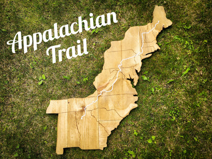 Appalachian Trail Wooden Wall Art | Engraved | Nature Decor | Personalization Available | Rustic Art | Hiker Gift
