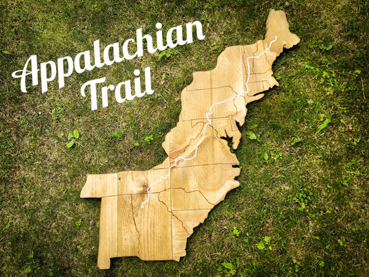 Appalachian Trail Wooden Wall Art | Engraved | Nature Decor | Personalization Available | Rustic Art | Hiker Gift