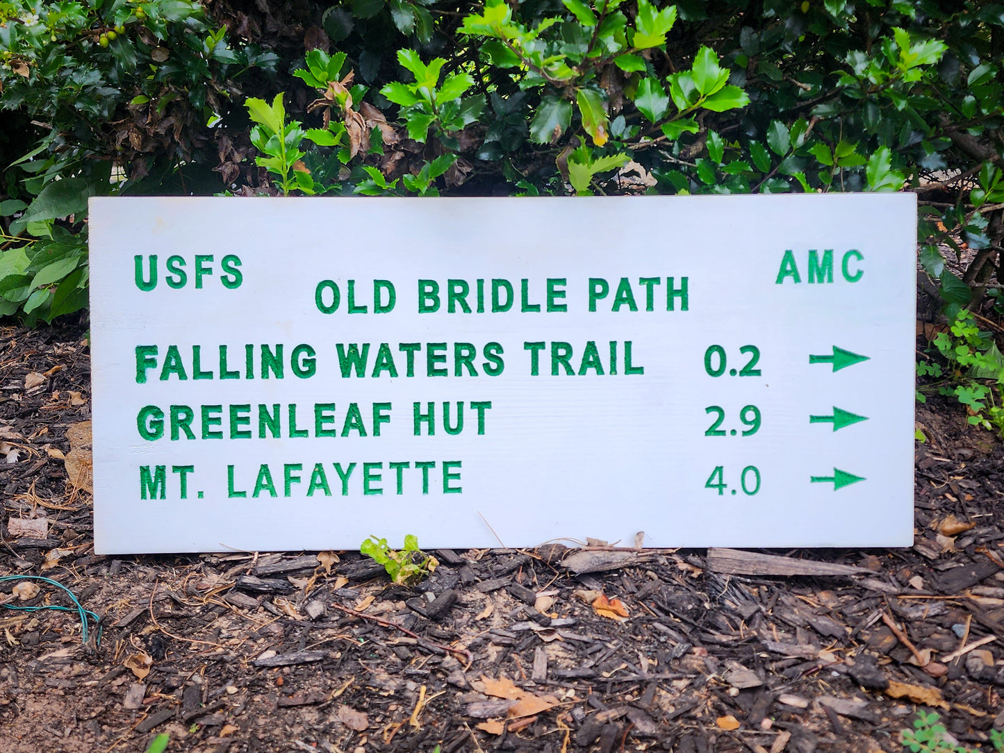 Carved Old Bridle Path Trailhead Sign | White Mountain Hike | New England Art | Rustic Carved Sign | Gift for Hiker