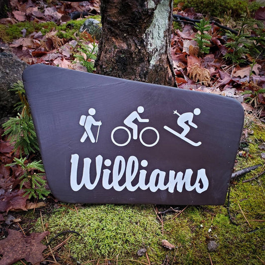 CUSTOM Family Sign, New Hampshire Art, Wooden Sign, Nature Decor, Painted Sign, Gift for Hikers, Bikers, Skiers, Runner, Fisherman, Snowboad