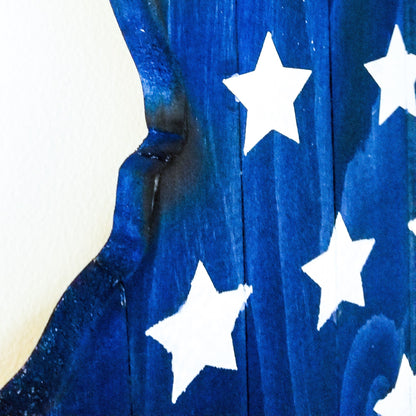 36-inch New Hampshire Wooden Flag Wall Art | Rustic Patriotic Cabin Decor | Hand-Painted USA State