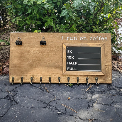 I Run on Coffee Medal Display