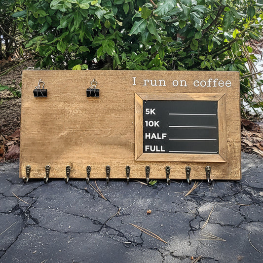 I Run on Coffee Medal Display