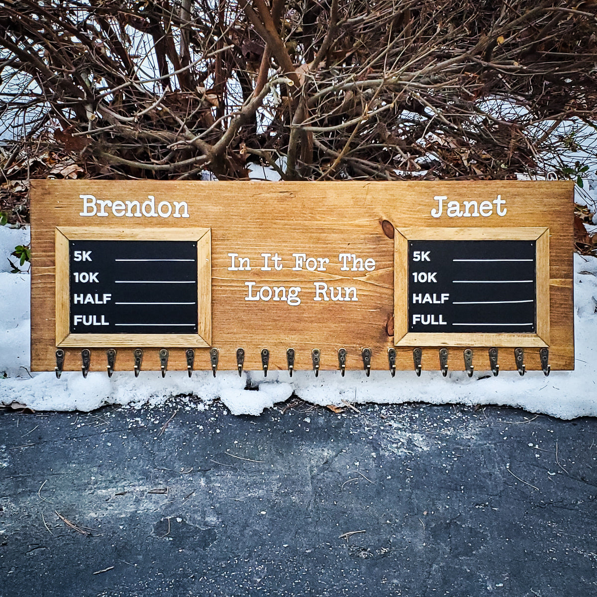 Two Person Medal Display with Chalkboard