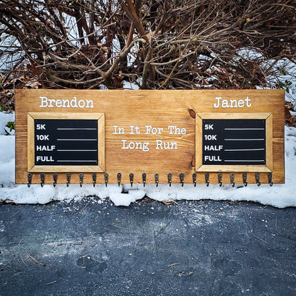 Two Person Medal Display with Chalkboard