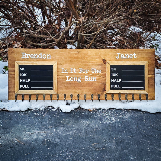 Two Person Medal Display with Chalkboard