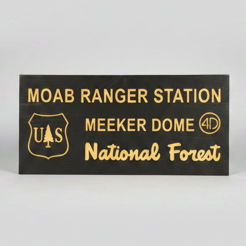 MOAB Ranger Station Carved Sign
