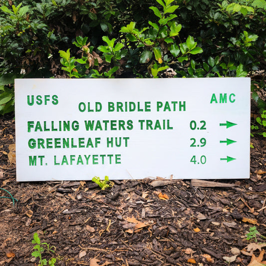 Carved Old Bridle Path Sign