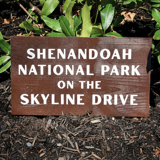 Shenandoah National Park Painted Sign