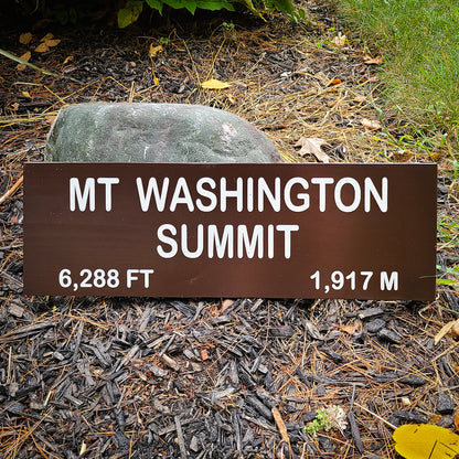Mount Washington Summit Painted Sign