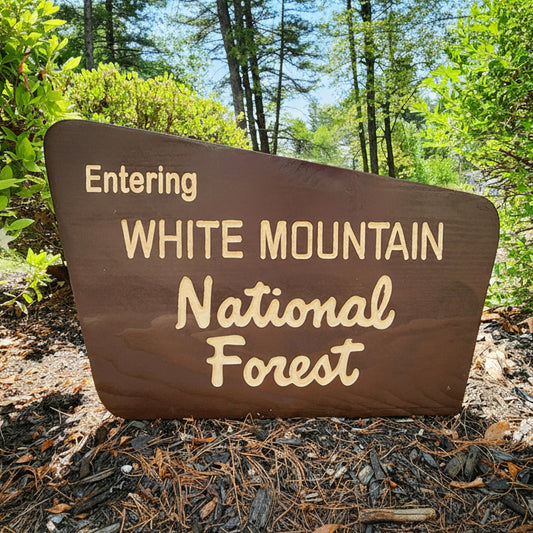 Engraved White Mountain National Forest Sign Style 2