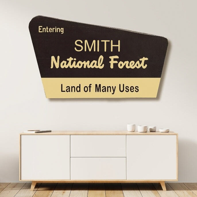 Engraved and Painted Personalized White Mountain National Forest Sign