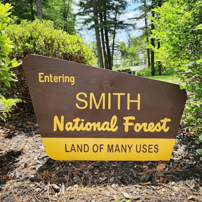 Painted Personalized White Mountain National Forest Sign