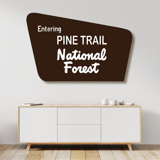 Large Personalized Painted White Mountain National Forest Sign